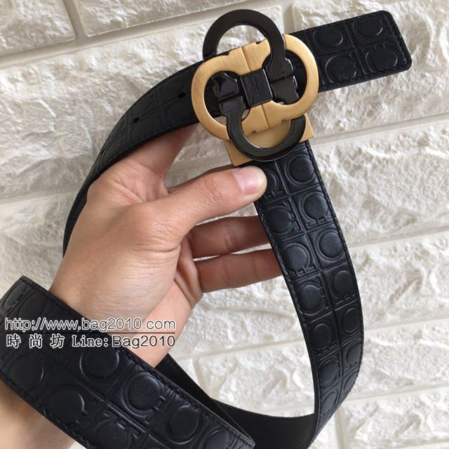 菲拉格慕男士皮帶 Ferragamo雙面荔枝紋牛皮腰帶  jjp1787